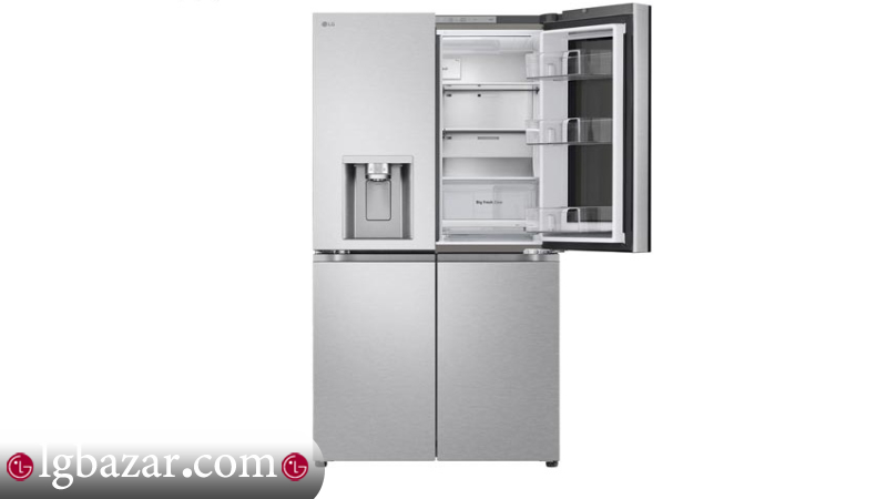 تعداد طبقات و ساختار یخچال ساید بای ساید الجی مدل X39 سیلور 